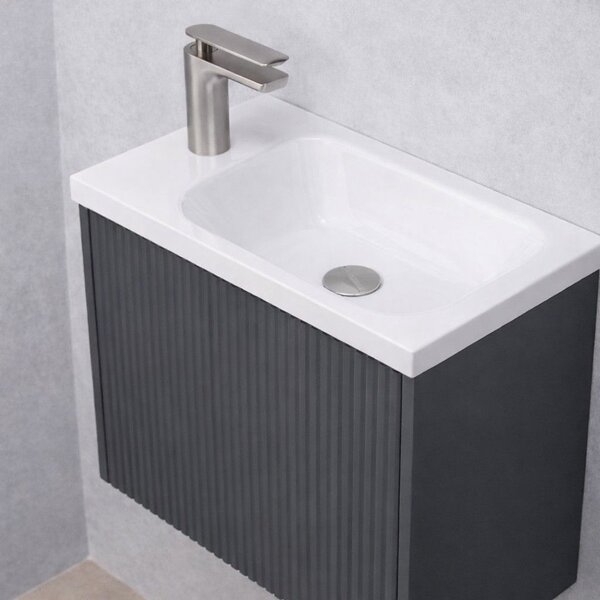 Ruvetti Misti lavoar 40x22 cm dreptunghiular mobilier alb luciu DOL_MI4022