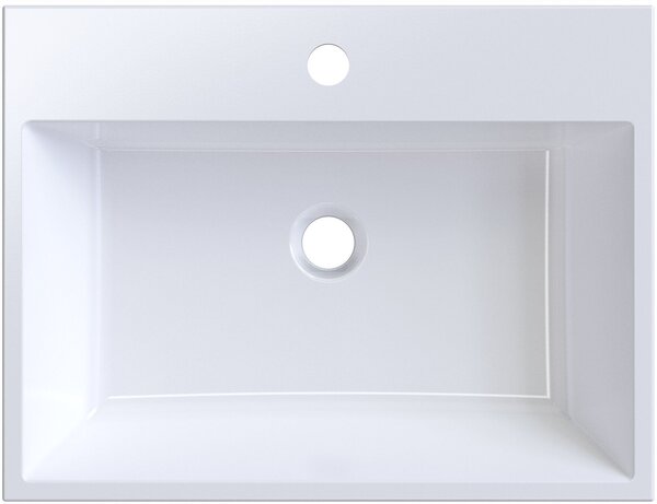Ruvetti Caroline lavoar 55x42 cm dreptunghiular de blat alb luciu DOL_CA5542