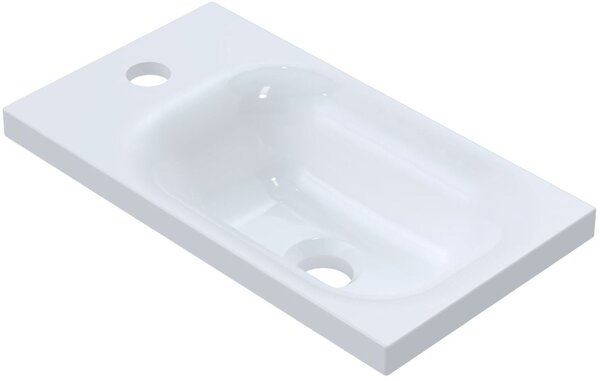 Ruvetti Misti lavoar 40x22 cm dreptunghiular mobilier alb luciu DOL_MI4022