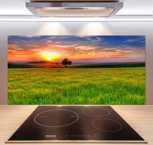 Panou sticla securizata bucatarie Sunset Meadow