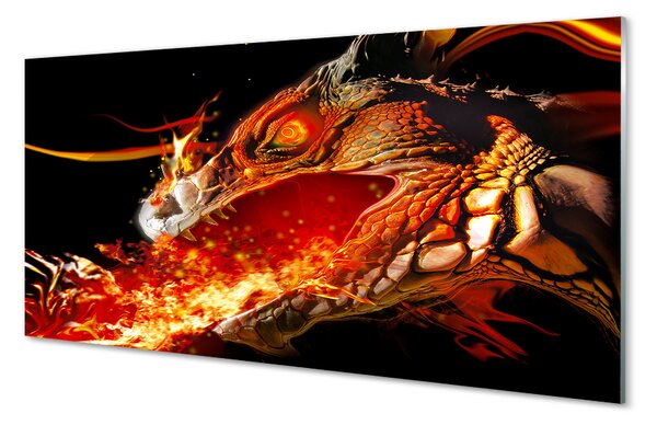 Panouri de sticlă dragon de foc-respirație