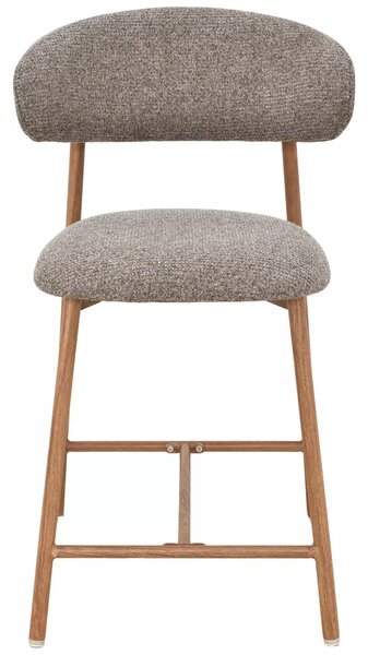 Scaun de bar ELONE, stejar/cappuccino