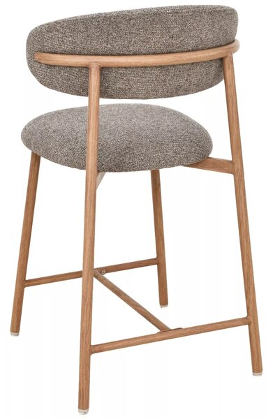 Scaun de bar ELONE, stejar/cappuccino