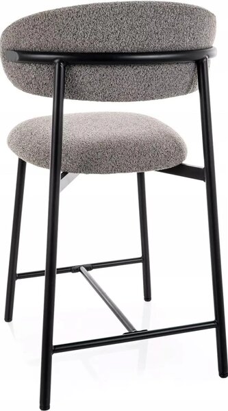 Scaun de bar ELONE, negru/gri