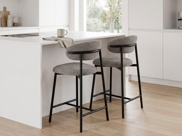 Scaun de bar ELONE, negru/gri