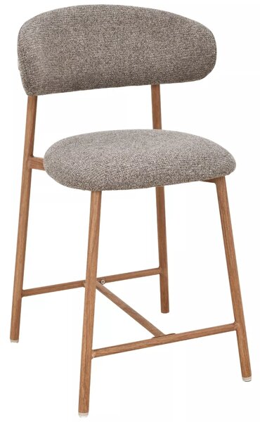Scaun de bar ELONE, stejar/cappuccino