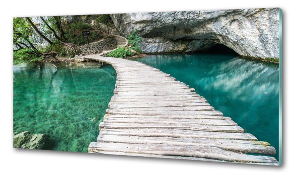 Sticlă printata bucătărie Lacurile Plitvice