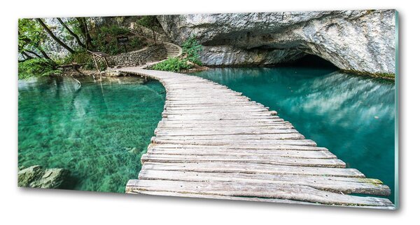 Sticlă printata bucătărie Lacurile Plitvice