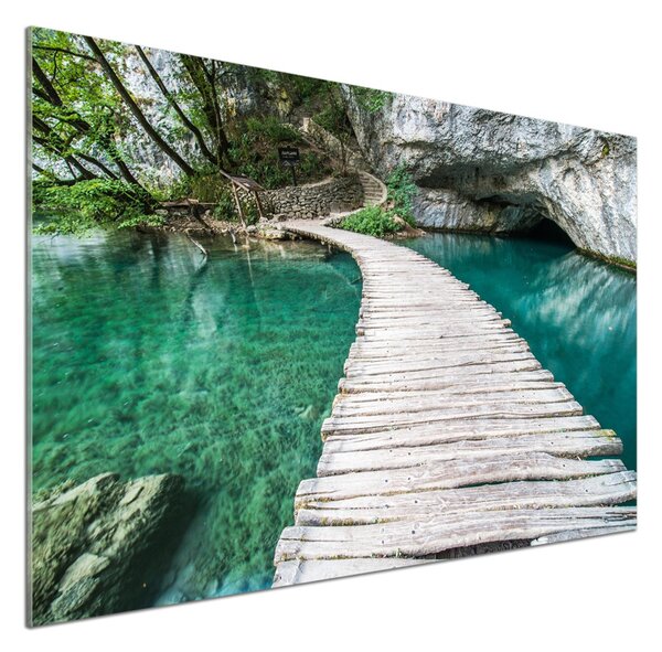 Sticlă printata bucătărie Lacurile Plitvice