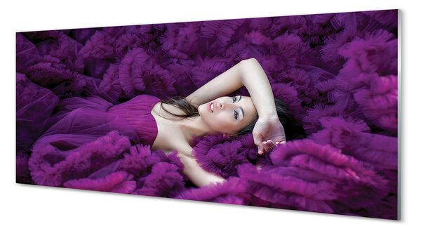 Panouri de sticlă Femeie violet