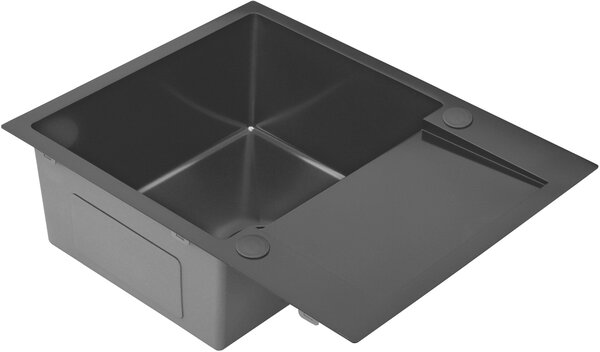 Ruvetti Look chiuveta din otel 60x48 cm negru 5003L_PVD_BL120_W