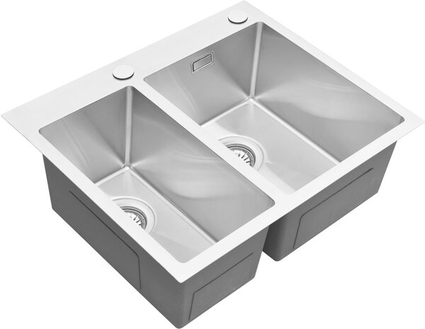 Ruvetti Masivo chiuveta cu dozator 61x51 cm oţel 5002M_BS65_W