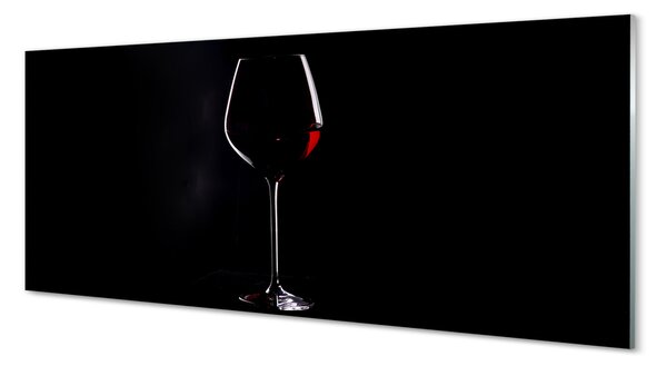 Panouri de sticlă fundal negru cu un pahar de vin