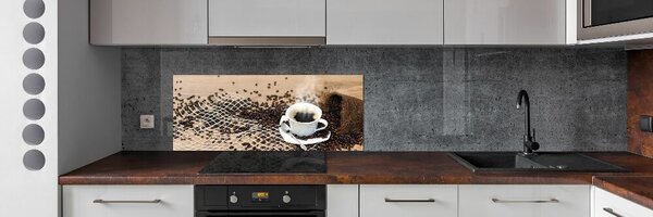 Sticlă pentru bucătărie Cafea si boabe de cafea