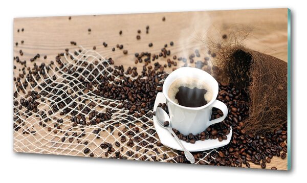 Sticlă pentru bucătărie Cafea si boabe de cafea