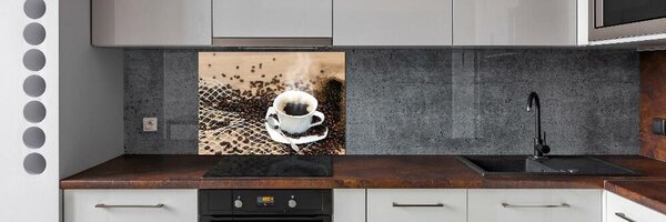 Sticlă pentru bucătărie Cafea si boabe de cafea