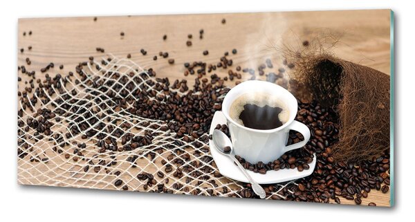 Sticlă pentru bucătărie Cafea si boabe de cafea