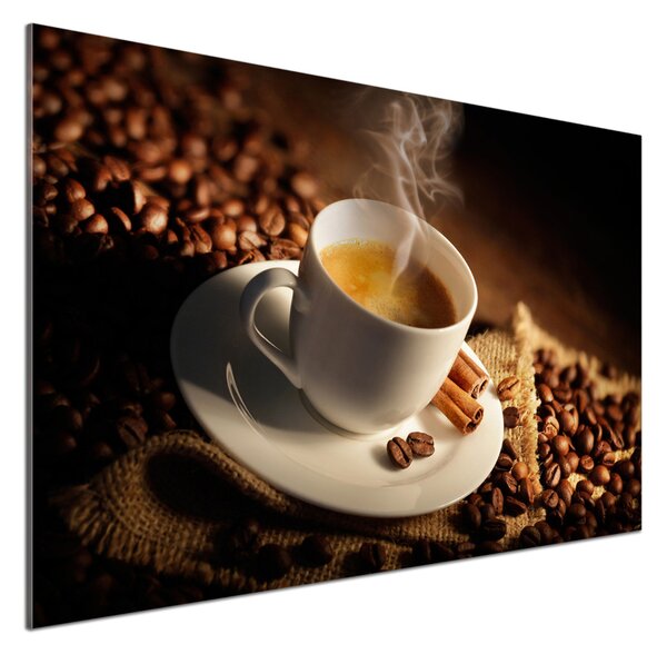 Panou sticla securizata bucatarie Cafea într-o ceașcă