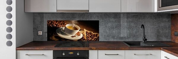 Panou sticla securizata bucatarie Cafea într-o ceașcă