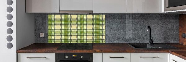 Panou sticlă bucătărie grila verde