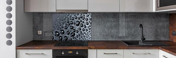 Panou sticlă decorativa bucătărie Picaturi de apa