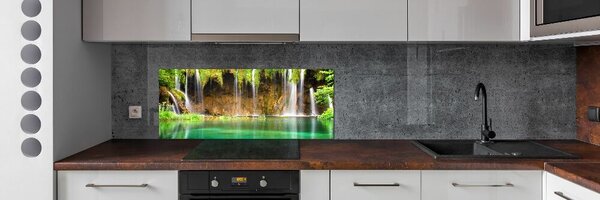 Panou sticlă decorativa bucătărie Lacurile Plitvice