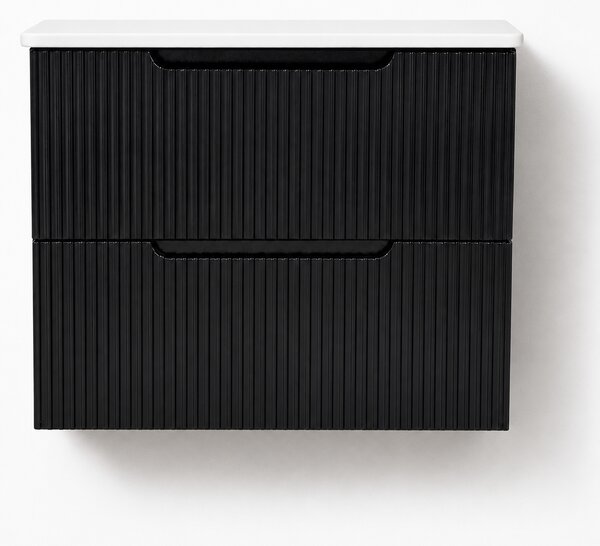 Corp Mobilier Baie Suspendat 60 cm Riflat – Nero (Negru)