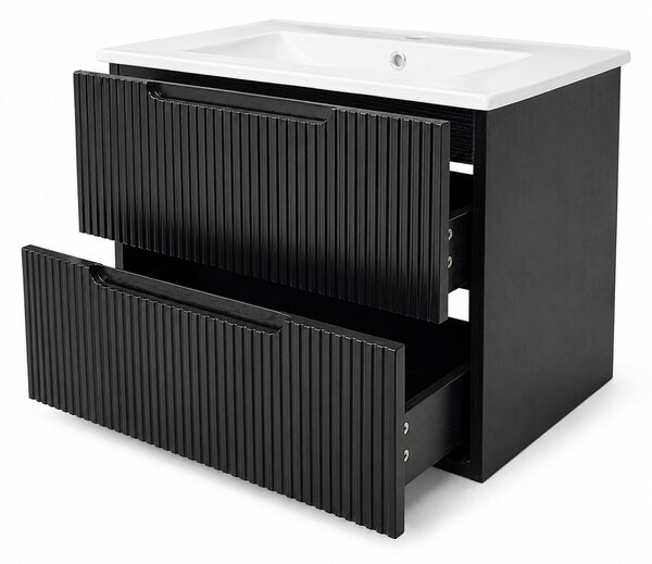 Corp Mobilier Baie Suspendat 60 cm Riflat – Nero (Negru)