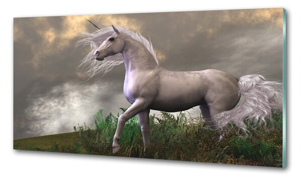 Panou sticla securizata bucatarie unicorn gri