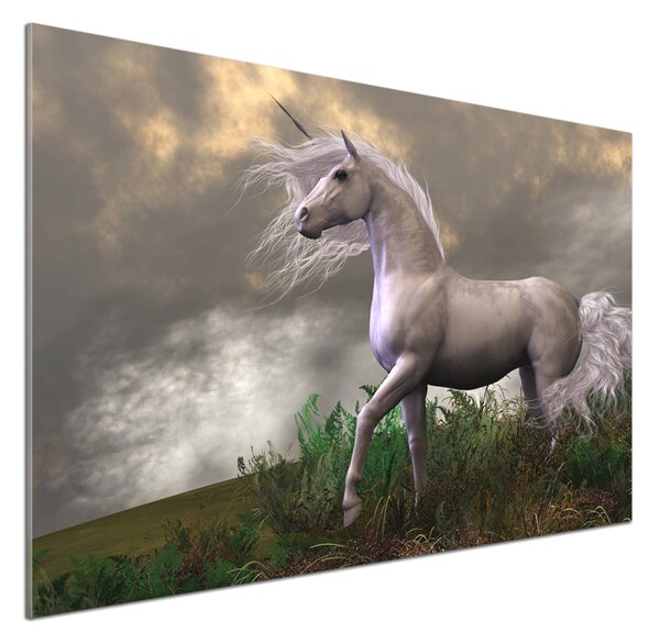 Panou sticla securizata bucatarie unicorn gri