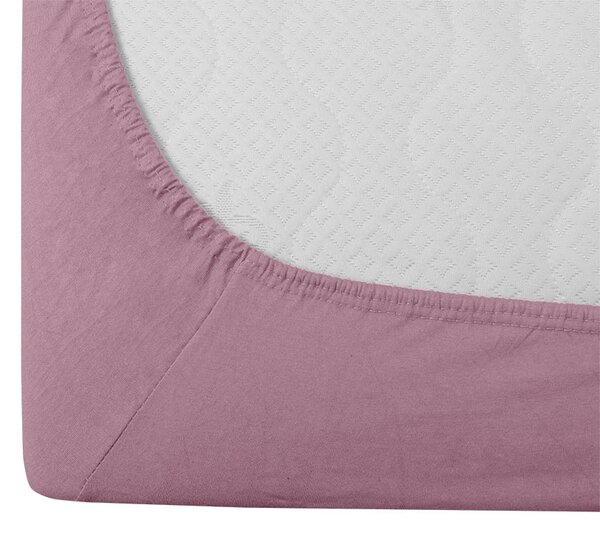 Cearsaf Jersey EXCLUSIVE cu elastic 180 x 200 cm roz Gramaj (densitatea fibrelor): Lux (190 g/m2)