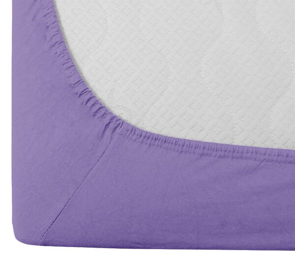 Cearsaf din material Jersey EXCLUSIVE cu elastic violet deschis 160x200-cm