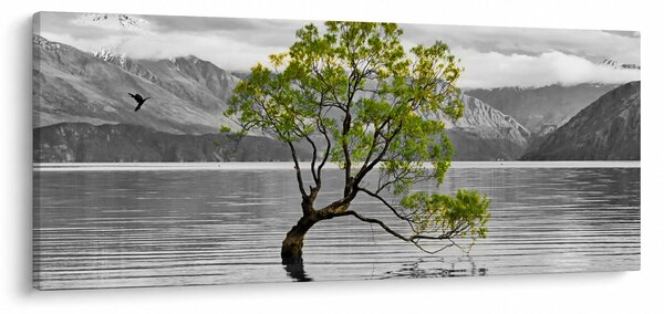 Tablou copacului în mijlocul lacului (120x50 cm)
