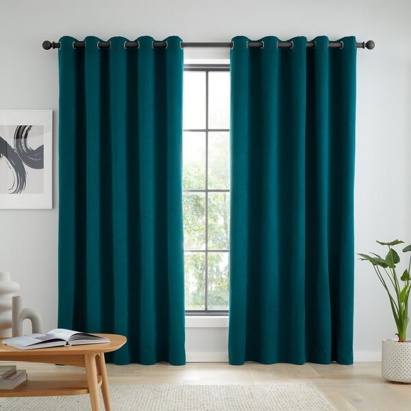 Draperii albastru-verde blackout 2 buc. 117x137 cm Wilson – Catherine Lansfield