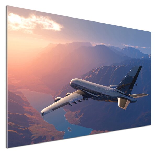 Panou sticlă decorativa bucătărie Avion