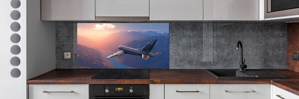 Panou sticlă decorativa bucătărie Avion