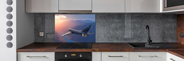 Panou sticlă decorativa bucătărie Avion