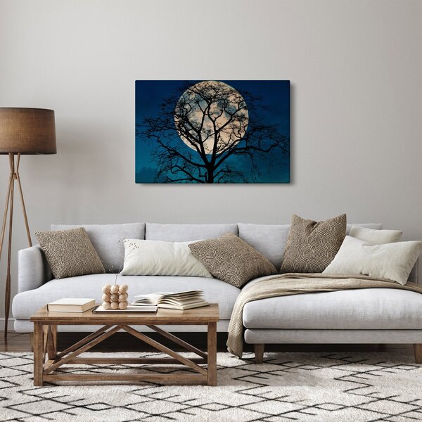 Tablou copacului cu lună plină (90x60 cm)