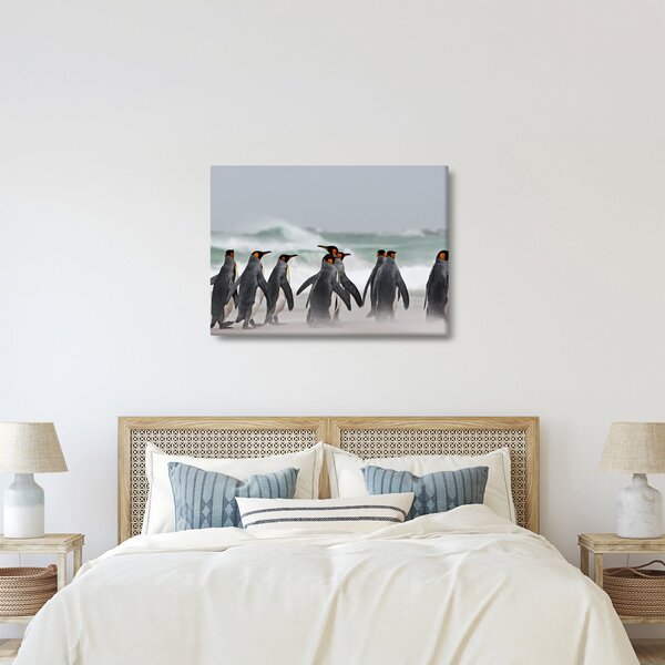 Tablou pinguini în ocean (70x50 cm)