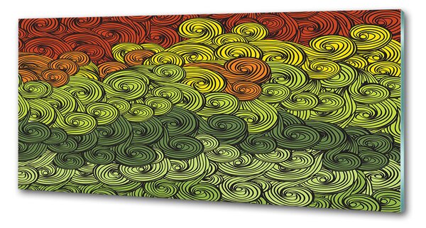 Sticlă pentru bucătărie valuri colorate