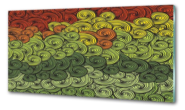 Sticlă pentru bucătărie valuri colorate