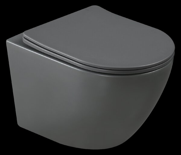 Invena Tavro, vas de toaletă suspendat 490x360x350 mm + capac WC, QFS, gri, INV-CE-71-007-Y
