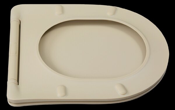 Invena Tavro, vas de toaletă suspendat 490x360x350 mm + capac WC, QFS, bej-cappuccino, INV-CE-71-008-Y