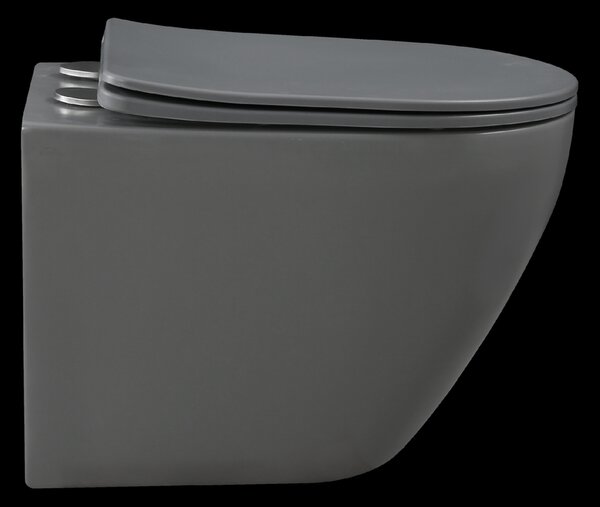 Invena Tavro, vas de toaletă suspendat 490x360x350 mm + capac WC, QFS, gri, INV-CE-71-007-Y