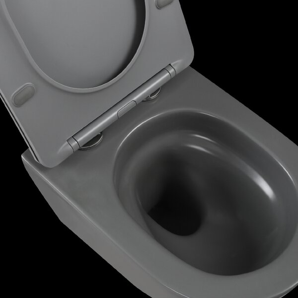 Invena Tavro, vas de toaletă suspendat 490x360x350 mm + capac WC, QFS, gri, INV-CE-71-007-Y