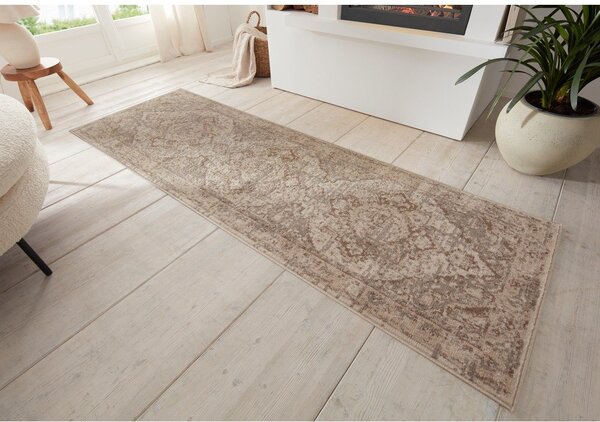 Covor tip traversă gri/bej 80x200 cm Terrain Designer Sand – Hanse Home
