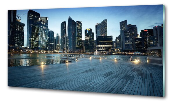 Panou perete bucătărie Singapore timp de noapte