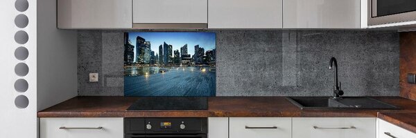 Panou perete bucătărie Singapore timp de noapte