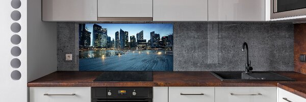 Panou perete bucătărie Singapore timp de noapte