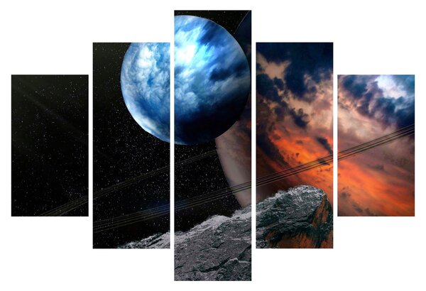 Tablou planetei în cosmos (150x105 cm)